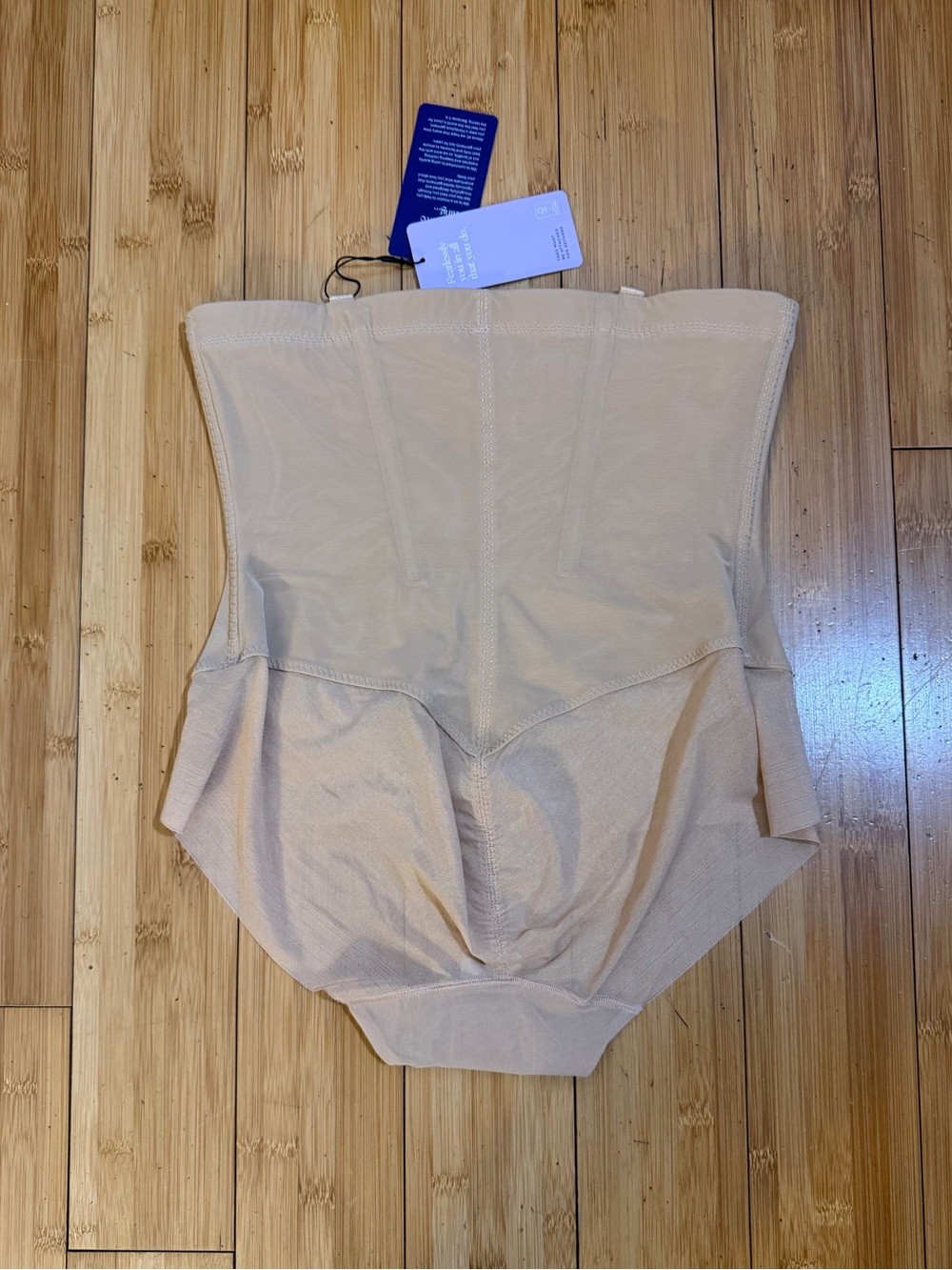 NWT HoneyLove Super Power High Waist Compression Briefs in Sand / Nude Size L - Picture 5 of 11